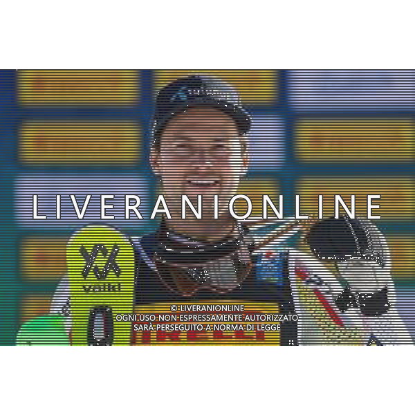 Luca Tedeschi/LM - 2021 FIS Alpine World SKI Championships - Slalom - Men - alpine ski race 21 February 2021 - Druscie, cortina (bl), Italy Photo showing: Sebastian FOSS-SOLEVAAG (NOR) gold medal @LM/Luca Tedeschi AG ALDO LIVERANI SAS