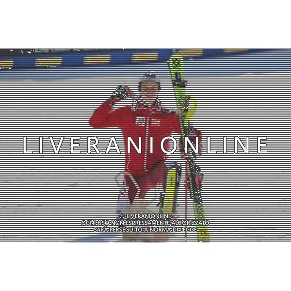 Luca Tedeschi/LM - 2021 FIS Alpine World SKI Championships - Slalom - Men - alpine ski race 21 February 2021 - Druscie, cortina (bl), Italy Photo showing: Adrian PERTL (AUT) silver medal @LM/Luca Tedeschi AG ALDO LIVERANI SAS