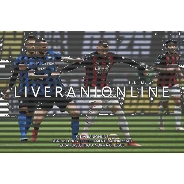 Marcelo Brozovic (Inter) e Ante Rebic (Milan) Milan vs Inter Campionato Serie A TIM - 23a giornata Milano 21-02-2021 Stadio Giuseppe Meazza - San Siro foto Roberto Garavaglia/ag. Aldo Liverani sas /AGENZIA ALDO LIVERANI SAS