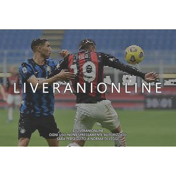 Achraf Hakimi (Inter) e Theo Hernandez (Milan) Milan vs Inter Campionato Serie A TIM - 23a giornata Milano 21-02-2021 Stadio Giuseppe Meazza - San Siro foto Roberto Garavaglia/ag. Aldo Liverani sas /AGENZIA ALDO LIVERANI SAS