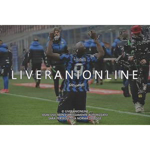Romelu Lukaku (Inter) esulta dopo il gol del 3 a 0 Milan vs Inter Campionato Serie A TIM - 23a giornata Milano 21-02-2021 Stadio Giuseppe Meazza - San Siro foto Roberto Garavaglia/ag. Aldo Liverani sas