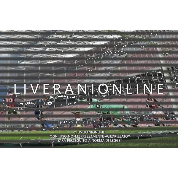 Lautaro Martinez (Inter) segna il gol del 2 a 0 Milan vs Inter Campionato Serie A TIM - 23a giornata Milano 21-02-2021 Stadio Giuseppe Meazza - San Siro foto Roberto Garavaglia/ag. Aldo Liverani sas /AGENZIA ALDO LIVERANI SAS