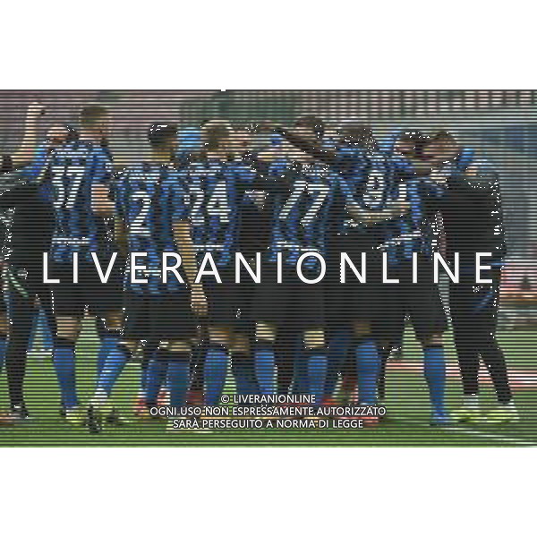 esultanza Inter dopo il gol del 2 a 0 Milan vs Inter Campionato Serie A TIM - 23a giornata Milano 21-02-2021 Stadio Giuseppe Meazza - San Siro foto Roberto Garavaglia/ag. Aldo Liverani sas