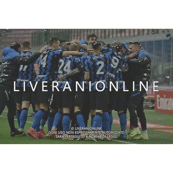 esultanza Inter dopo il gol del 2 a 0 Milan vs Inter Campionato Serie A TIM - 23a giornata Milano 21-02-2021 Stadio Giuseppe Meazza - San Siro foto Roberto Garavaglia/ag. Aldo Liverani sas