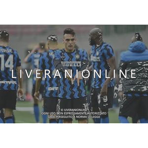 Lautaro Martinez (Inter) esulta dopo il gol del 2 a 0 Milan vs Inter Campionato Serie A TIM - 23a giornata Milano 21-02-2021 Stadio Giuseppe Meazza - San Siro foto Roberto Garavaglia/ag. Aldo Liverani sas