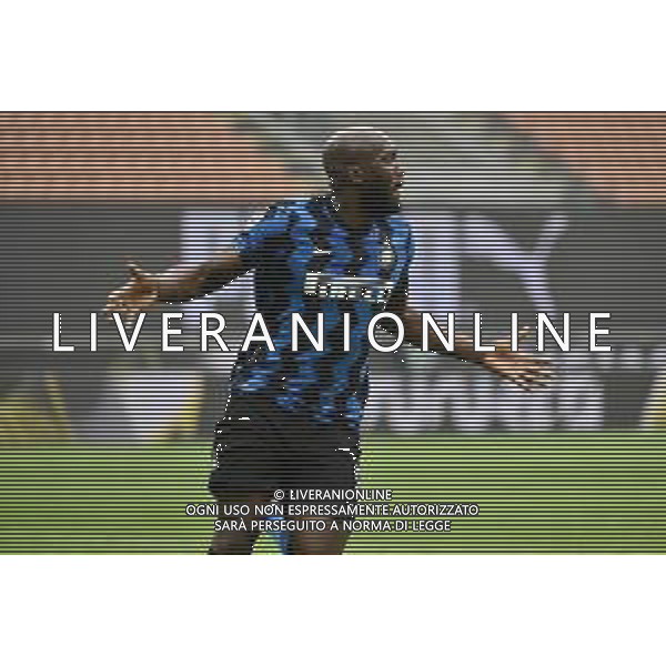 Romelu Lukaku (Inter) esulta dopo il gol del 3 a 0 Milan vs Inter Campionato Serie A TIM - 23a giornata Milano 21-02-2021 Stadio Giuseppe Meazza - San Siro foto Roberto Garavaglia/ag. Aldo Liverani sas