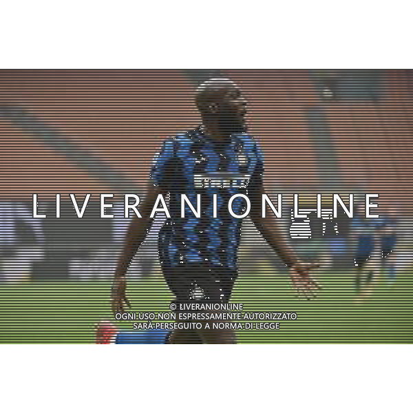 Romelu Lukaku (Inter) esulta dopo il gol del 3 a 0 Milan vs Inter Campionato Serie A TIM - 23a giornata Milano 21-02-2021 Stadio Giuseppe Meazza - San Siro foto Roberto Garavaglia/ag. Aldo Liverani sas