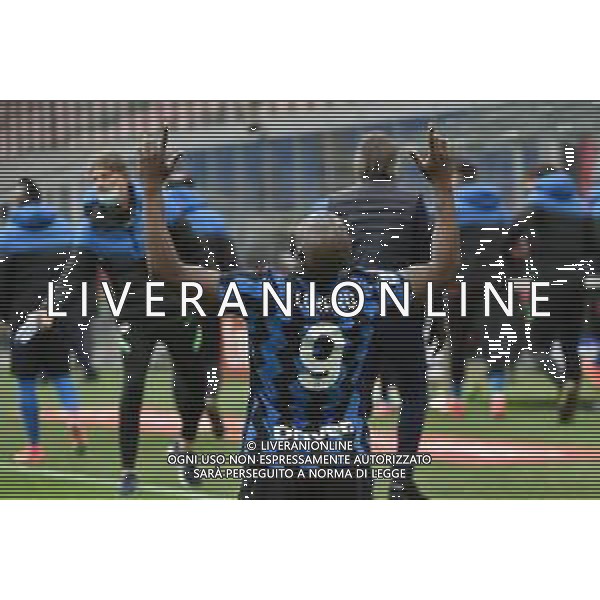 Romelu Lukaku (Inter) esulta dopo il gol del 3 a 0 Milan vs Inter Campionato Serie A TIM - 23a giornata Milano 21-02-2021 Stadio Giuseppe Meazza - San Siro foto Roberto Garavaglia/ag. Aldo Liverani sas