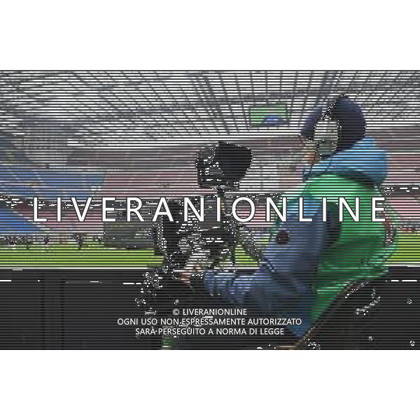 riprese TV diritti televisi partite del campionato di calcio di Serie A Milan vs Inter Campionato Serie A TIM - 23a giornata Milano 21-02-2021 Stadio Giuseppe Meazza - San Siro foto Roberto Garavaglia/ag. Aldo Liverani sas