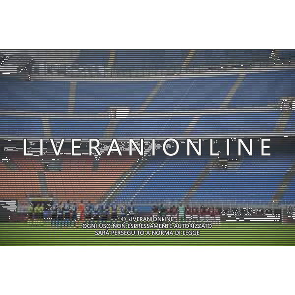 il derby giocato a porte chiuse Milan vs Inter Campionato Serie A TIM - 23a giornata Milano 21-02-2021 Stadio Giuseppe Meazza - San Siro foto Roberto Garavaglia/ag. Aldo Liverani sas