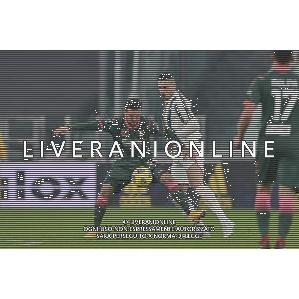 ©Alessandro Falzone/Agenzia Aldo Liverani Torino 22.02.2021 Stadio Allianz Stadium Juventus vs Crotone Serie A Tim 2020-2021 Nella foto : SAMUEL DI CARMINE-MERIH DEMIRAL ©FALZONE/AGENZIA ALDO LIVERANI SAS