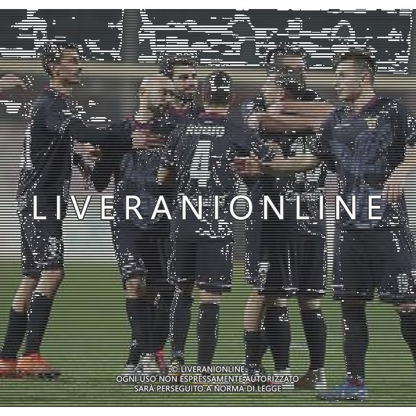 MANTOVA - FANO CAMPIONATO CALCIO SERIE C LEGA PRO 21.02.2021 NELLA FOTO ESULTANZA DEI GIOCATORI DEL FANO A FINE GARA ©SANTANDREA/AGENZIA ALDO LIVERANI SAS
