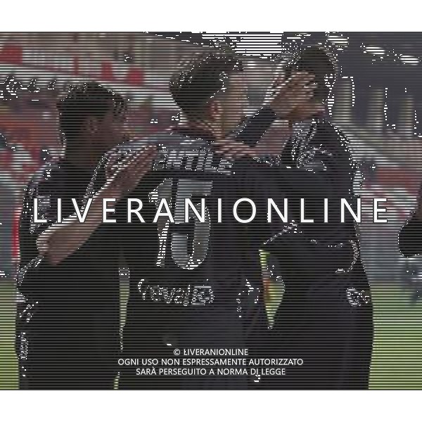 MANTOVA - FANO CAMPIONATO CALCIO SERIE C LEGA PRO 21.02.2021 NELLA FOTO ESULTANZA DOPO IL GOL DI FEDERICO GENTILE - ABBRACCIO ©SANTANDREA/AGENZIA ALDO LIVERANI SAS
