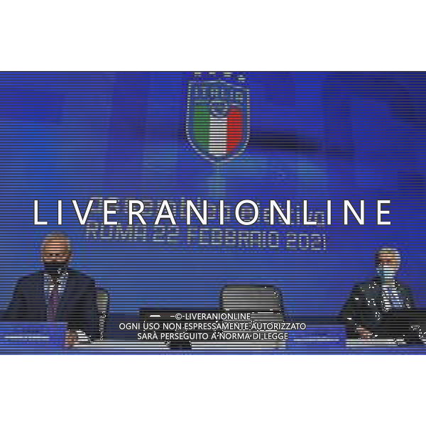 ROME, ITALY - FEBRUARY 22: (L-R) FIGC President Gabriele Gravina and Vice President Cosimo Sibilia attend the FIGC Elective Assembly at Cavalieri Waldorf Astoria Hotel on February 21, 2021 in Rome, Italy. (Photo by Marco Rosi/Getty Images)Ufficio Stampa Figc /Agenzia Aldo Liverani Sas