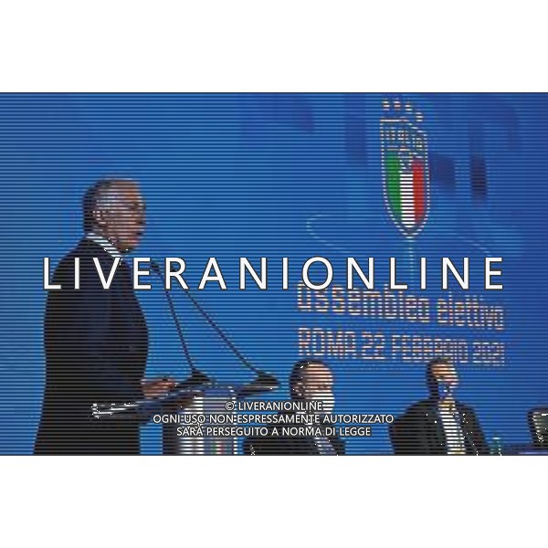 ROME, ITALY - FEBRUARY 22: CONI President Giovanni Malago\' attends the FIGC Elective Assembly at Cavalieri Waldorf Astoria Hotel on February 21, 2021 in Rome, Italy. (Photo by Marco Rosi/Getty Images) Ufficio Stampa Figc /Agenzia Aldo Liverani Sas