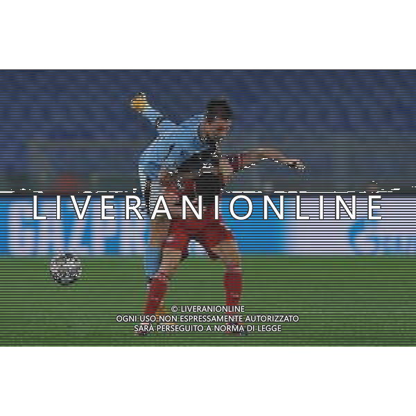 Lazio vs Bayern Monaco Champions League - Ottavi di finale Stadio Olimpico - Roma 23-02-2021 nella foto francesco Acerbi sovrasta Lewandowski ©Federico Gaetano/AGENZIA ALDO LIVERANI SAS