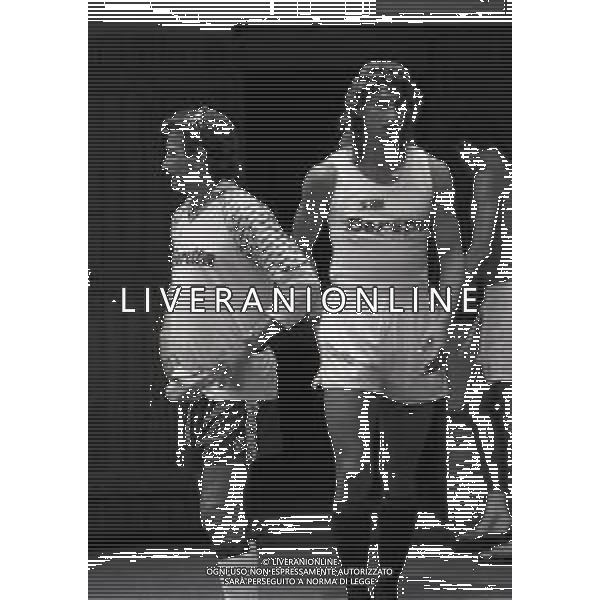 1992-1993 PINZOLO ALLENAMENTO TORINO CALCIO RITIRO ESTIVO NELLA FOTO EMILIANO MONDONICO E ANDREA SILENZI AG ALDO LIVERANI SAS