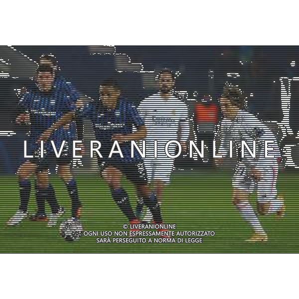 Atalanta-Real Madrid Uefa Champions League 2020/2021 Ottavi di finale - Partita di andata Bergamo, 24 febbraio 2021 Nella foto: Luis Muriel e Luka Modric Ph. Soli - Ag. Aldo LiveraniAGENZIA ALDO LIVERANI SAS