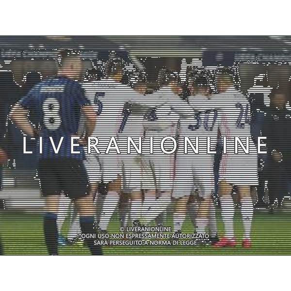 Atalanta-Real Madrid Uefa Champions League 2020/2021 Ottavi di finale - Partita di andata Bergamo, 24 febbraio 2021 Nella foto: Ferland Mendy esulta dopo il gol dell\'1-0 ph. Soli - Ag. Aldo Liverani/AGENZIA ALDO LIVERANI SAS