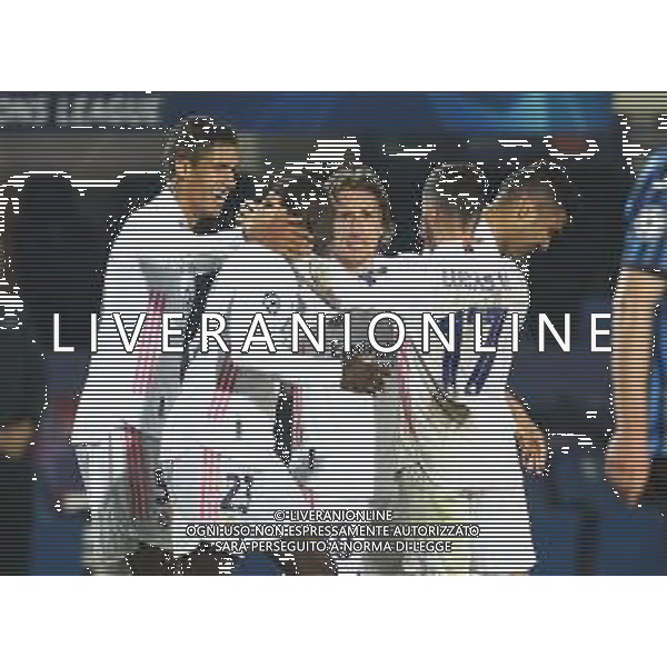 Atalanta-Real Madrid Uefa Champions League 2020/2021 Ottavi di finale - Partita di andata Bergamo, 24 febbraio 2021 Nella foto: Ferland Mendy esulta dopo il gol dell\'1-0 ph. Soli - Ag. Aldo Liverani/AGENZIA ALDO LIVERANI SAS