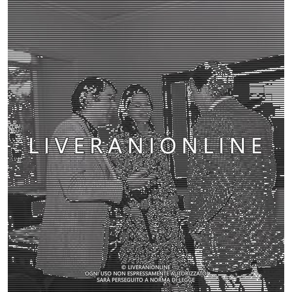 RETROSPETTIVA IRA VON FURSTENBERG ATTRICE NELLA FOTO IRA VON FURSTENBERG A SANREMO CON ENRICO MARIA SALERNO NELL\'ANNO 1969 AG ALDO LIVERANI SAS 