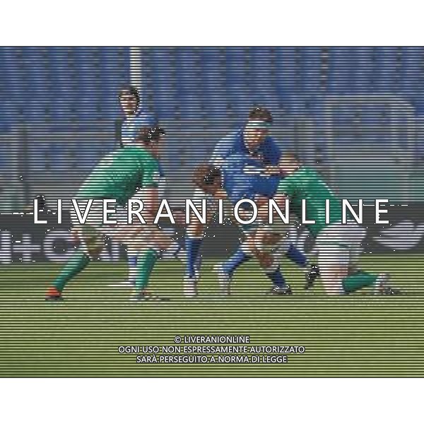 Marianiu/LMedia - 2021 Guinness Six Nations Rugby - Italy vs Ireland - Rugby Six Nations match 27 February 2021 - Stadio Olimpico, rome, Italy Photo showing: Michele Lamaro (Italy) @Marianiu/LMedia/AGENZIA ALDO LIVERANI SAS