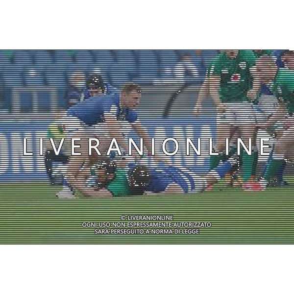 Marianiu/LMedia - 2021 Guinness Six Nations Rugby - Italy vs Ireland - Rugby Six Nations match 27 February 2021 - Stadio Olimpico, rome, Italy Photo showing: Jamison Gibson Park (Ireland) @Marianiu/LMedia/AGENZIA ALDO LIVERANI SAS