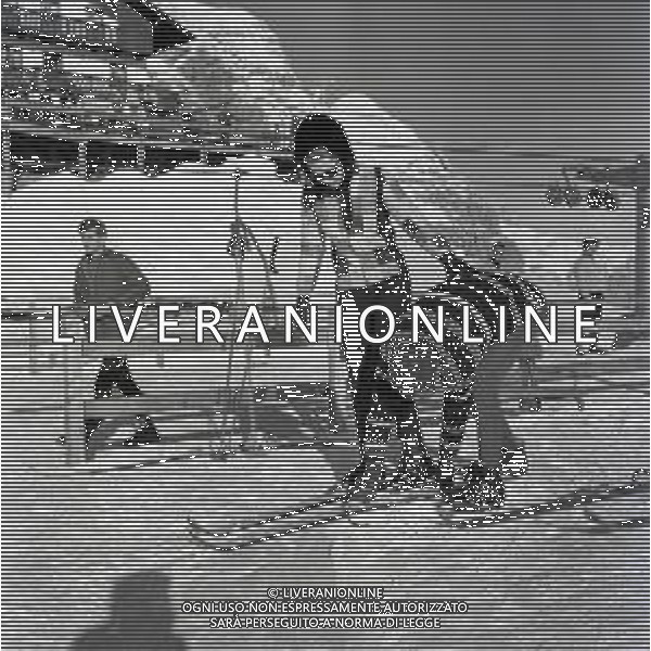 RETROSPETTIVA IRA VON FURSTENBERG ATTRICE NELLA FOTO IRA VON FURSTENBERG CON FRANCOIS D\'AULON A CORTINA D\'AMPEZZO IL GIORNO 25-12-1965 AG ALDO LIVERANI SAS 