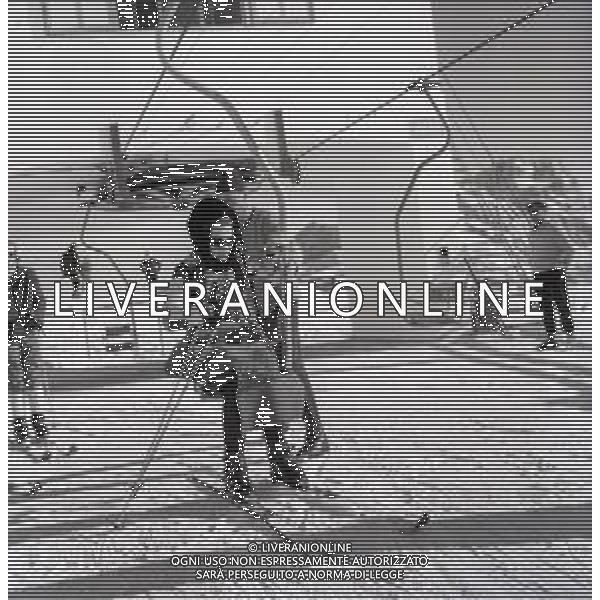 RETROSPETTIVA IRA VON FURSTENBERG ATTRICE NELLA FOTO IRA VON FURSTENBERG A CORTINA D\'AMPEZZO IL GIORNO 25-12-1965 AG ALDO LIVERANI SAS 
