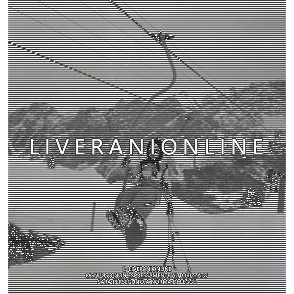 RETROSPETTIVA IRA VON FURSTENBERG ATTRICE NELLA FOTO IRA VON FURSTENBERG A CORTINA D\'AMPEZZO IL GIORNO 25-12-1965 AG ALDO LIVERANI SAS 