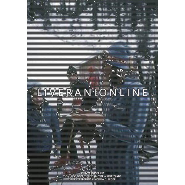 RETROSPETTIVA IRA VON FURSTENBERG ATTRICE NELLA FOTO IRA VON FURSTENBERG CON IL FIGLIO A CORTINA D\'AMPEZZO NELL\'ANNO 1972 AG ALDO LIVERANI SAS 
