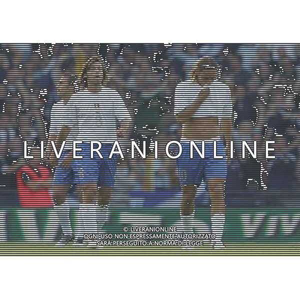 Glasgow 3 settembre 2005 Scozia - Italia qualificazioni mondiali Germania 2006 nella foto: delusione totti francesco e pirlo andrea foto Luzzani / Ag. Aldo Liverani