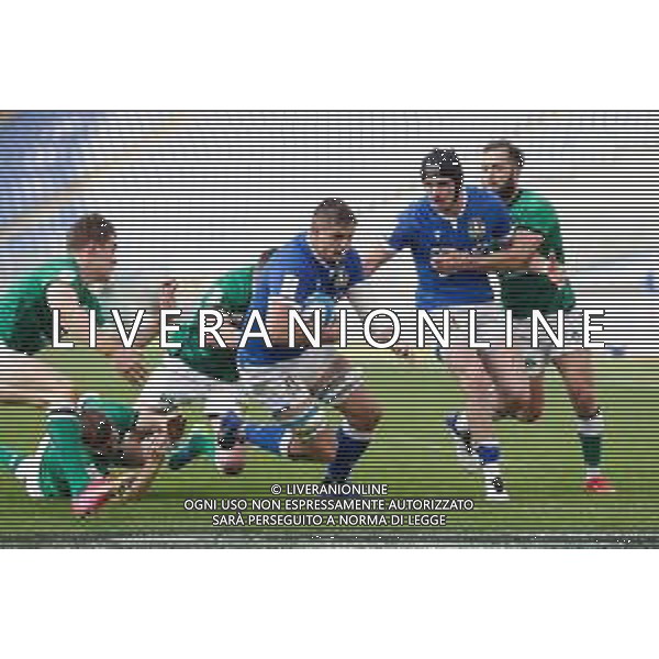 Marianiu/LMedia - 2021 Guinness Six Nations Rugby - Italy vs Ireland - Rugby Six Nations match 27 February 2021 - Stadio Olimpico, rome, Italy Photo showing: Johan Meyer (Italy) @Marianiu/LMedia / AGENZIA ALDO LIVERANI SAS