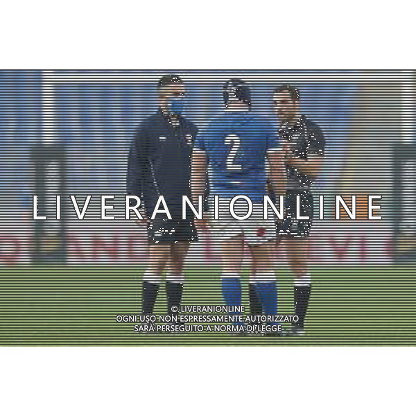 Marianiu/LMedia - 2021 Guinness Six Nations Rugby - Italy vs Ireland - Rugby Six Nations match 27 February 2021 - Stadio Olimpico, rome, Italy Photo showing: referee Raynal @Marianiu/LMedia / AGENZIA ALDO LIVERANI SAS