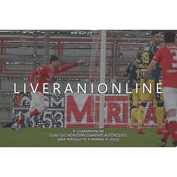 Cerquiglinio/LMedia - AC Perugia vs Modena FC - Italian football Serie C match 2020/2021 27 February 2021 - Renato Curi stadium, perugia, Italy Photo showing: elia salvatore (n.7 perugia calcio) exultation 1-0 @Cerquiglinio/LMedia / AGENZIA ALDO LIVERANI SAS