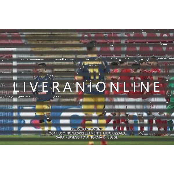 Cerquiglinio/LMedia - AC Perugia vs Modena FC - Italian football Serie C match 2020/2021 27 February 2021 - Renato Curi stadium, perugia, Italy Photo showing: pelia salvatore (n.7 perugia calcio) exultationb 1-0 @Cerquiglinio/LMedia / AGENZIA ALDO LIVERANI SAS