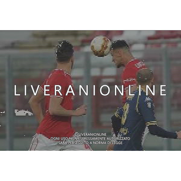 Cerquiglinio/LMedia - AC Perugia vs Modena FC - Italian football Serie C match 2020/2021 27 February 2021 - Renato Curi stadium, perugia, Italy Photo showing: cancelloti tommaso (n.27 perugia calcio) hits his head @Cerquiglinio/LMedia / AGENZIA ALDO LIVERANI SAS