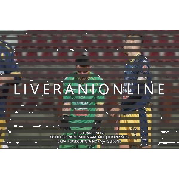 Cerquiglinio/LMedia - AC Perugia vs Modena FC - Italian football Serie C match 2020/2021 27 February 2021 - Renato Curi stadium, perugia, Italy Photo showing: gagno riccardo (n. 24 modena f.c. 2018) dissappionted for the goal @Cerquiglinio/LMedia / AGENZIA ALDO LIVERANI SAS