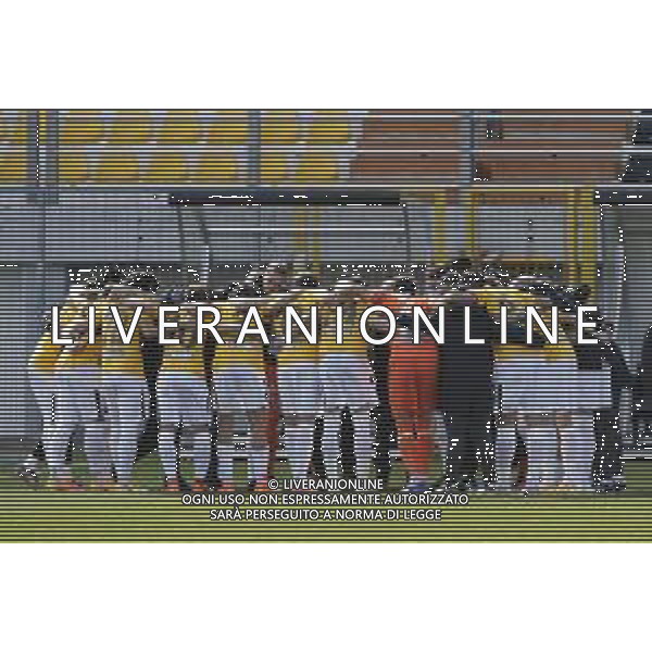 Pordenone - Ascoli Campionato di Calcio Serie BKT 27-02-2021 nella foto: la squadra dell\'Ascoli prima della gara ©Claudio Zamagni/Agenzia Aldo Liverani / AGENZIA ALDO LIVERANI SAS