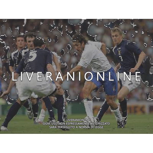 Glasgow 3 settembre 2005 Scozia - Italia qualificazioni mondiali Germania 2006 nella foto:WEIR, VIERI E FLETCHER foto Luzzani / Ag. Aldo Liverani