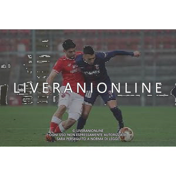 Cerquiglinio/LMedia - Perugia vs Sambenedettese - Italian football Serie C match 2020/2021 02 March 2021 - Renato Curi stadium, perugia, Italy Photo showing: botta ruben (n.10 sambenedettese) vs soaunas dimitrios (n.13 perugia calcio) @Cerquiglinio/LMedia AG ALDO LIVERANI SAS