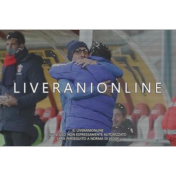 Cerquiglinio/LMedia - Perugia vs Sambenedettese - Italian football Serie C match 2020/2021 02 March 2021 - Renato Curi stadium, perugia, Italy Photo showing: montero paolo (coach sambenedettese) caserta fabio (allenatore perugia calcio) they say goodbye before the game @Cerquiglinio/LMedia AG ALDO LIVERANI SAS