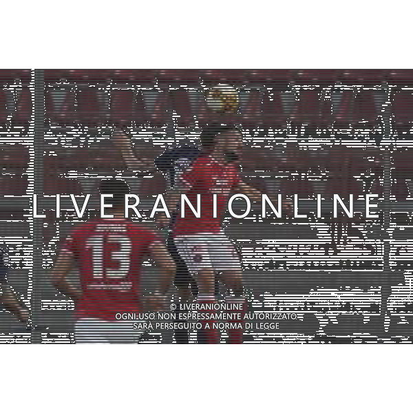 Cerquiglinio/LMedia - Perugia vs Sambenedettese - Italian football Serie C match 2020/2021 02 March 2021 - Renato Curi stadium, perugia, Italy Photo showing: marcello falzerano (n.23 perugia calcio) hits his head @Cerquiglinio/LMedia AG ALDO LIVERANI SAS