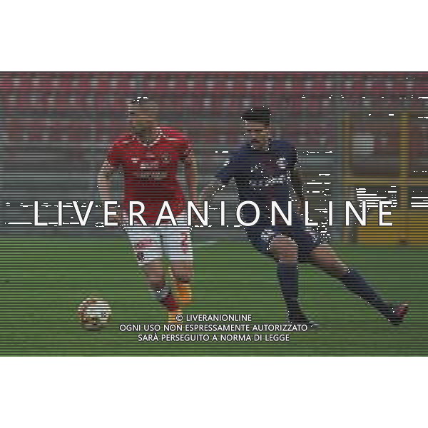 Cerquiglinio/LMedia - Perugia vs Sambenedettese - Italian football Serie C match 2020/2021 02 March 2021 - Renato Curi stadium, perugia, Italy Photo showing: aleandro rosi (n.2 difensore perugia calcio) vs lescano facundo (n.32 sambenedettese) @Cerquiglinio/LMedia AG ALDO LIVERANI SAS
