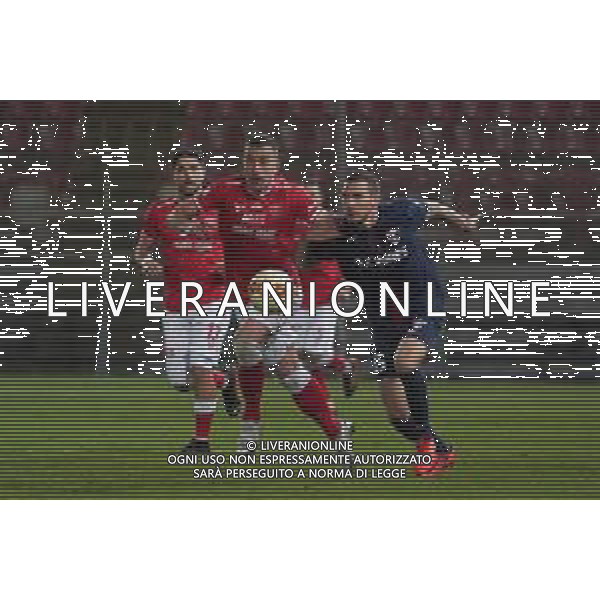Cerquiglinio/LMedia - Perugia vs Sambenedettese - Italian football Serie C match 2020/2021 02 March 2021 - Renato Curi stadium, perugia, Italy Photo showing: cristini andrea (n.15 sambenedettese) vs murano jacopo (n.11 perugia calcio) @Cerquiglinio/LMedia AG ALDO LIVERANI SAS
