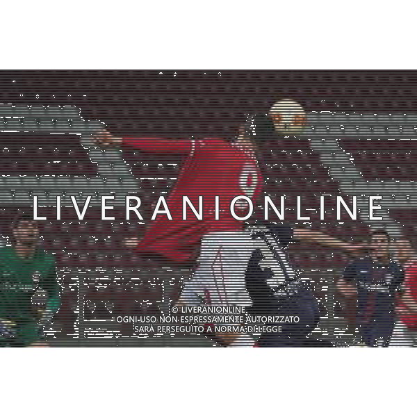 Cerquiglinio/LMedia - Perugia vs Sambenedettese - Italian football Serie C match 2020/2021 02 March 2021 - Renato Curi stadium, perugia, Italy Photo showing: federico melchiorri (n. 09 perugia calcio) hits his head @Cerquiglinio/LMedia AG ALDO LIVERANI SAS