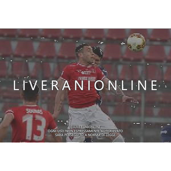 Cerquiglinio/LMedia - Perugia vs Sambenedettese - Italian football Serie C match 2020/2021 02 March 2021 - Renato Curi stadium, perugia, Italy Photo showing: murano jacopo (n.11 perugia calcio) hits his head @Cerquiglinio/LMedia AG ALDO LIVERANI SAS