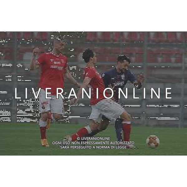 Cerquiglinio/LMedia - Perugia vs Sambenedettese - Italian football Serie C match 2020/2021 02 March 2021 - Renato Curi stadium, perugia, Italy Photo showing: lescano facundo (n.32 sambenedettese) vs favalli alessandro (n.3 difensore perugia calcio) @Cerquiglinio/LMedia AG ALDO LIVERANI SAS