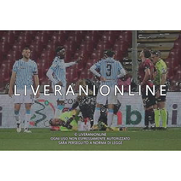 SALERNITANA - SPAL CAMPIONATO CALCIO SERIE BKT 02.03.2021 NELLA FOTO ETRIT BERISHA A TERRA INFORTUNATO ©MOSCA/AGENZIA ALDO LIVERANI SAS