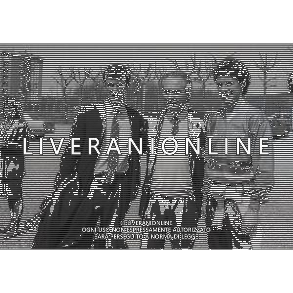 1987 APRILE MILANELLO RADUNO NAZIONALE DI CALCIO ITALIANA NELLA FOTO CIRO FERRARA-AZEGLIO VICINI-ROBERTO TRICELLA AG ALDO LIVERANI SAS